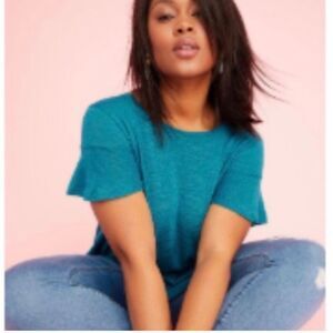 Lane Bryant Teal Short Sleeve Tee